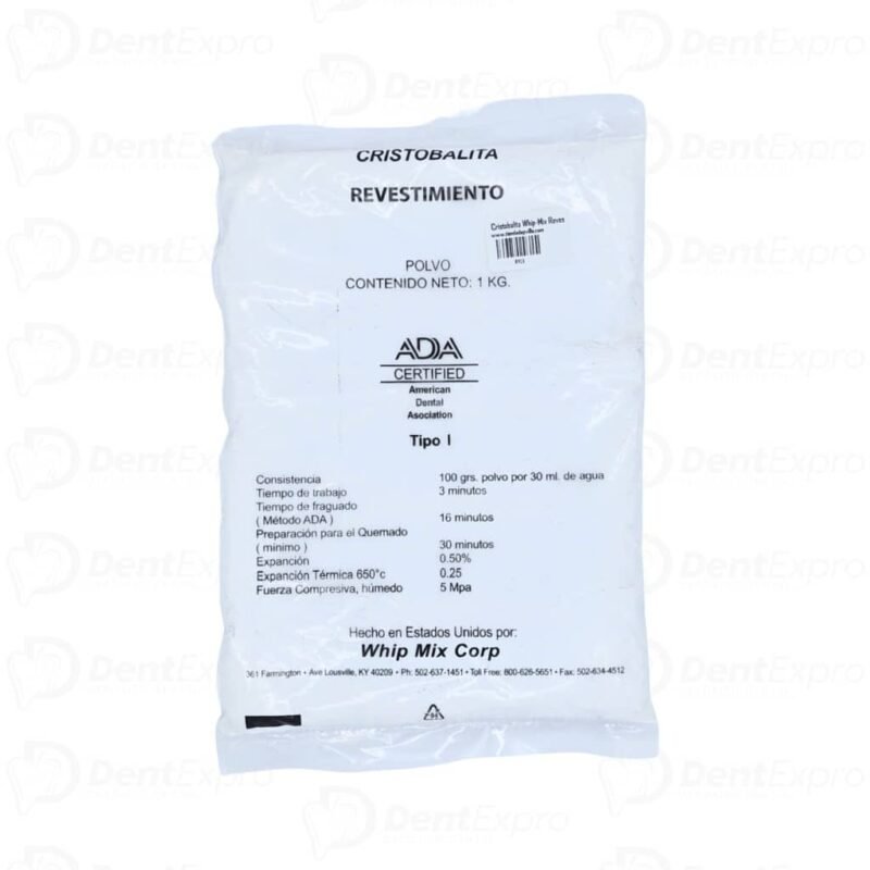 Revestimiento Cristobalita 1kg Whip-Mix